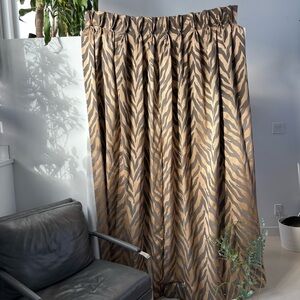 Zebra Custom Luxury Blackout Triple Pleat Draperies / Curtains